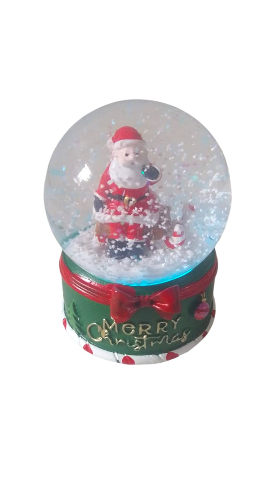GLOBO NATAL C/NOEL C/ LED 8,5CM
